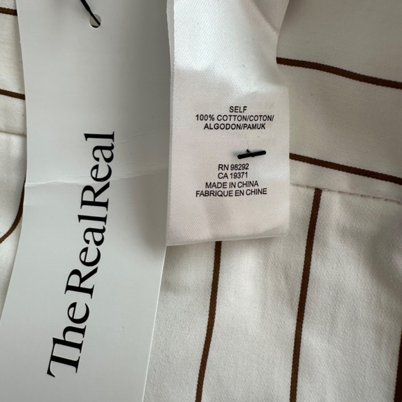 Tibi Bianca Crop Pant Ivory Multi Womens Size 6 High Waist Wide Leg Preppy - Picture 8 of 16